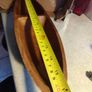 Carved  Wood Boat Tray or Centerpiece divided to 2 halfs. Image 2