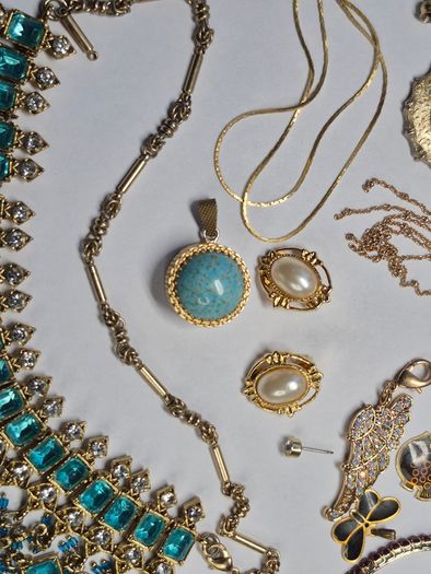 Vintage Mystery Jewelry lot including Kirks Follyand Sarah Coventry