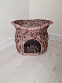 Two Tier Wicker Cat Basket