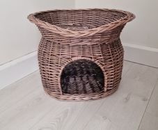 Two Tier Wicker Cat Basket