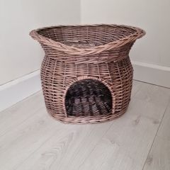 Two Tier Wicker Cat Basket