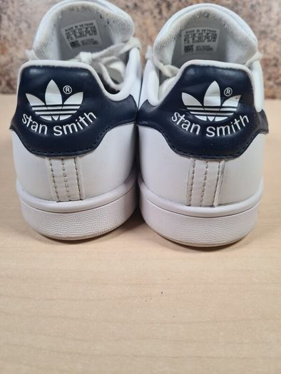 ADIDAS STAN SMITH trainers white navy Size UK 6 EU 39 boys girls men womens