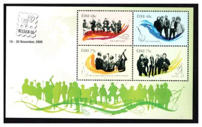 2006 Ireland Belgica '06 on Musicians Stamp Miniature Sheet (MS62) Mint Never Hinged (MNH)