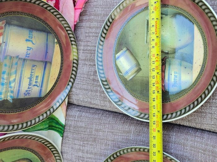 Set of 4 Peter Stanier Fine China Decorative Plates Staffordshire England Rustic Kitchen Still Life