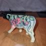 Porcelain colorful cow figurine Image 3