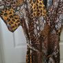 Satin Animal Print Faux Wrap Dress Size Uk 22(nwt) Image 4