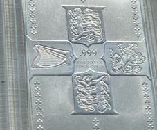 1 oz .999 silver royal gothic  bar