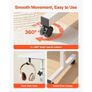 Standing Desk, Adjustable Height Mobile Stand Up Desk with Lockable Casters, 810 x 410 mm Small Computer Sit Stand Rolling Workstation with Hook, 25 kg Desktop Capacity, for Home Office, White Image 4