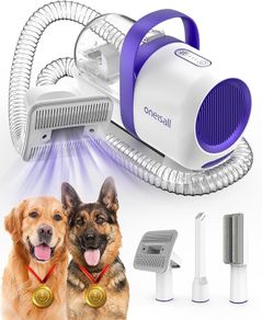 NEW SALE | Dog Grooming Vacuum Kit,Suction 99% Pet Hair,Dog Grooming Brush,Dog Hair Vacuum Groomer with 4 Pet Grooming Tools,Pet Hair Remover