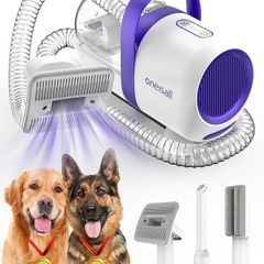 NEW SALE | Dog Grooming Vacuum Kit,Suction 99% Pet Hair,Dog Grooming Brush,Dog Hair Vacuum Groomer with 4 Pet Grooming Tools,Pet Hair Remover