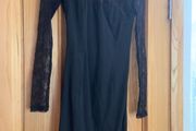 French Connection black dress with lace sleeves