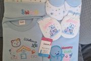 BNWT Juniors 8-Piece Baby Boy Gift Set (Blanket &amp; Clothes)