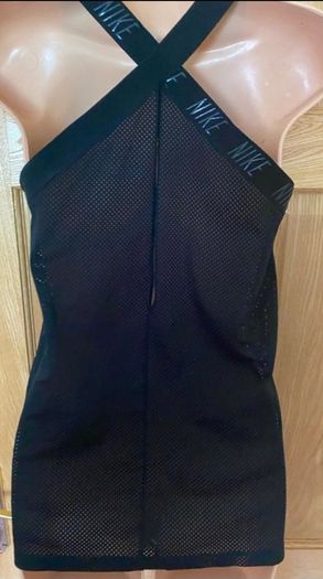 Nike Dri-Fit Sports Running Top Crossed Back mesh racer. Size XS. NEW