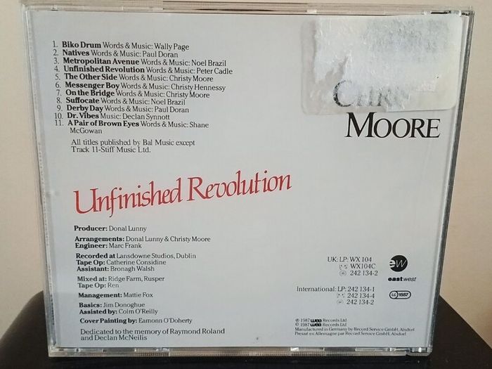Christy Moore Unfinished Revolution CD Album