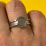 Beautiful Womens Sterling Silver Ring O 1/2 Image 2