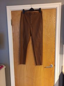 Zara  Faux Leather Trousers. S . L -.14.  New- No Tag.