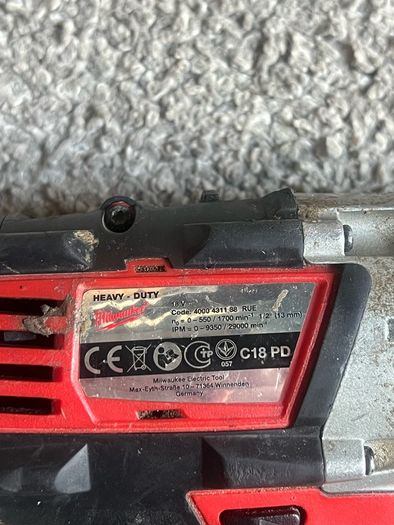 Milwaukee Drill Driver M18 - Faulty
