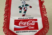 Coca Cola Italy 90 World Cup Pennant