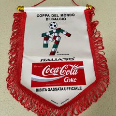 Coca Cola Italy 90 World Cup Pennant