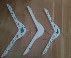 Kids wooden dinosaur hangers