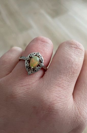 Ethiopian Opal Silver Ring