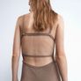 ZARA Knit V-neck midi dress with straps Image 5