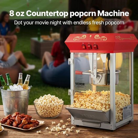 Popcorn Maker 8 Oz Kettle Makes 48 Cups per Batch