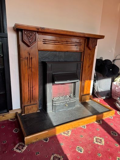 electric fire and fireplace