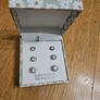 Rachel Ashwell + JJ Jewellery Sterling Silver, Cubic Zirconia earrings. Four pairs Image 3