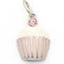 925 Vintage Silver Cupcake Charm Image 2