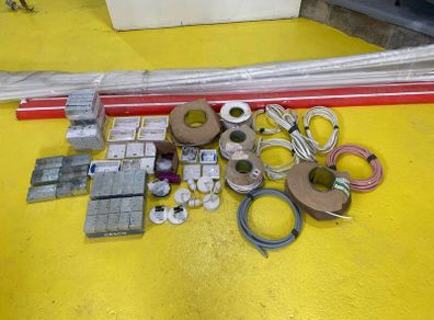 Job lot of electrical materials-cable,lights etc.