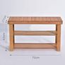 NEW SALE Shoe Rack, 2 Tier Bench Storage Organiser Holder 70 x 27 x 45cm Made of 100% Natural Bamboo Max Load Capacity up to 100KG Image 4