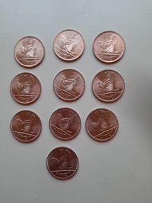 10 1968 UNC Irish Pennies
