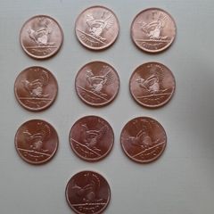 10 1968 UNC Irish Pennies