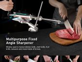 Knife Sharpener 360-degree Rotation Fixed Angle Manual Knife Sharpener With 4 Whetstones Desktop Clip-on Knife Sharpener Kit