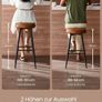 Set of 2 Bar Stools  Caramel Brown Image 4