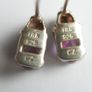 Beautiful Purple Amethyst Sterling Silver 925 Vintage Earrings Image 9