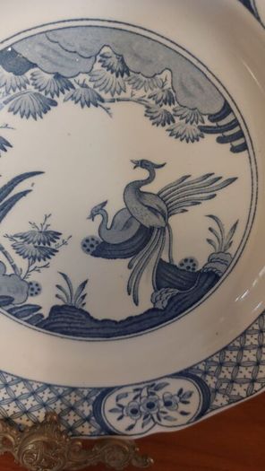 Fabulous Antique Blue and White 9 Inch Breakfast Plate By Furnivals Limited, in the Popular "Old Chelsea" Pattern Circa 1915+ (number 2)