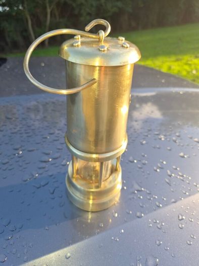 old Welsh brass miners lamp