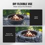Fire Pit Ring Round 44 Inch Outer Steel Liner DIY Campfire Ring Firepit Image 4
