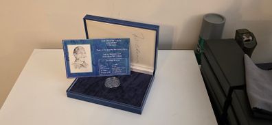 Nelson Mandela R5 2000 SA Mint Gala Presentation F.W. de Klerk Signed