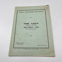 Great Southern Railways Original Railway Timetable - Nov 1943