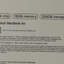 Macbook Air 13-inch 16/256gb (m4 2025) IRISH STOCK Brand New Sealed 1 Year Apple Warranty Midnight /starlight/Sky Blue/Silver Colour Receipt Image 3