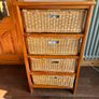 Set of drawers - wood and wicker Image 3