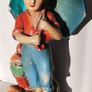 vintage large Chalk boy and Girl Image 2