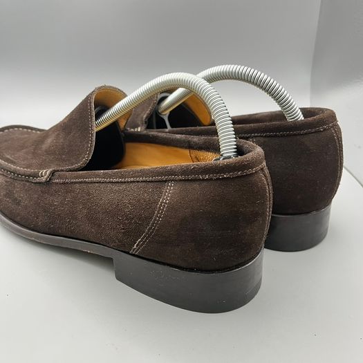 Loake Treviso Brown Suede Leather Mens Moccasin Shoes UK 7.5 EU 41.5