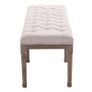 NEW SALE | Cushioned Dining Bench 56 inch Chic Button Tufted 3 Person Stool Bench Bedside Seat End Hallway Linen Image 3
