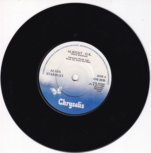 Alvin Stardust So Near To Christmas 1984 Chrysalis Records 45rpm