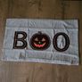 Striped Halloween cushion cover - Boo Image 3