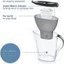 BRITA Marella Water Filter Jug Graphite (2.4L) Starter Pack incl. 3x MAXTRA PRO All-in-1 cartridge  fridge-fitting jug with digital LTI and Flip-Lid Image 5
